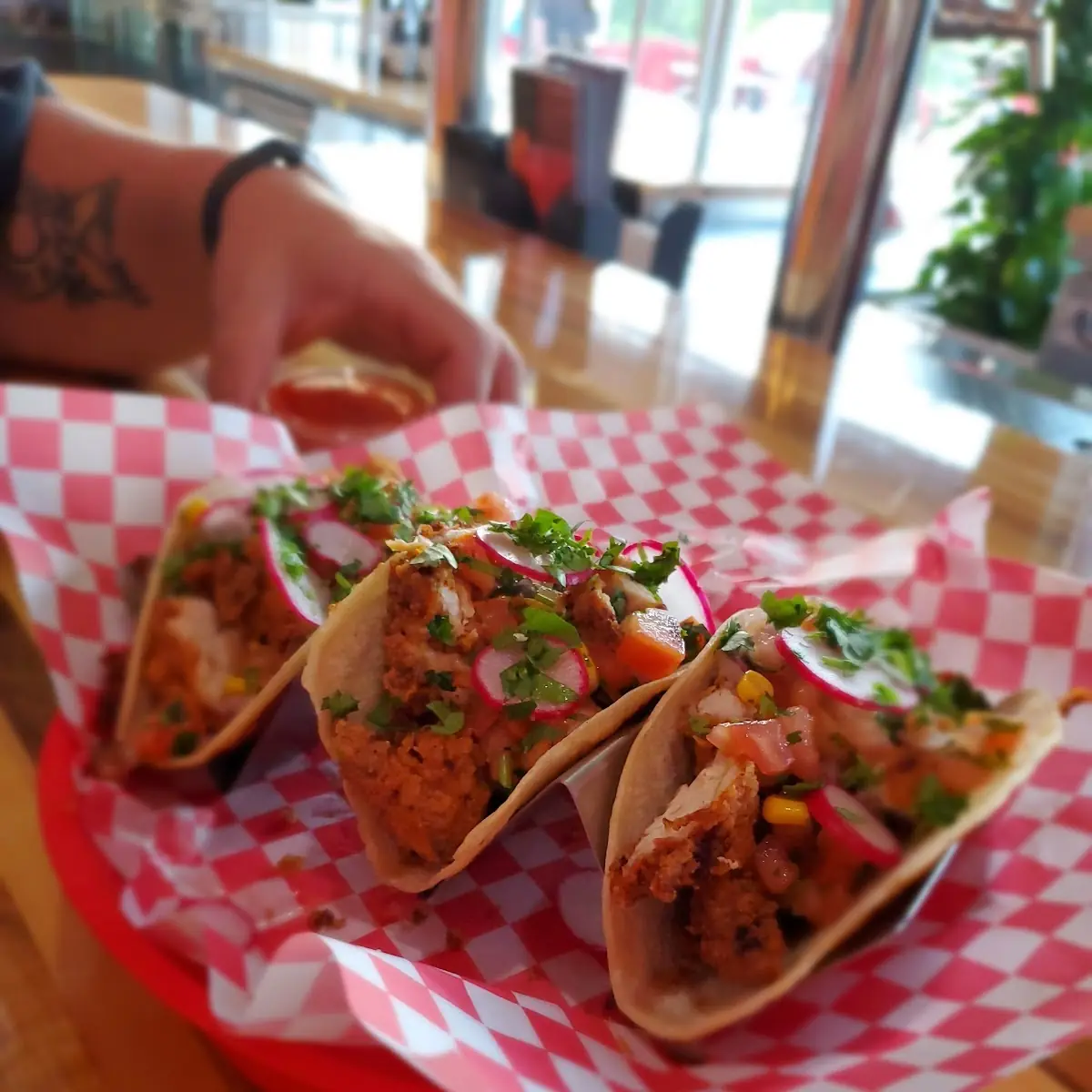 Crispy Chicken Grilled Cheese Tacos