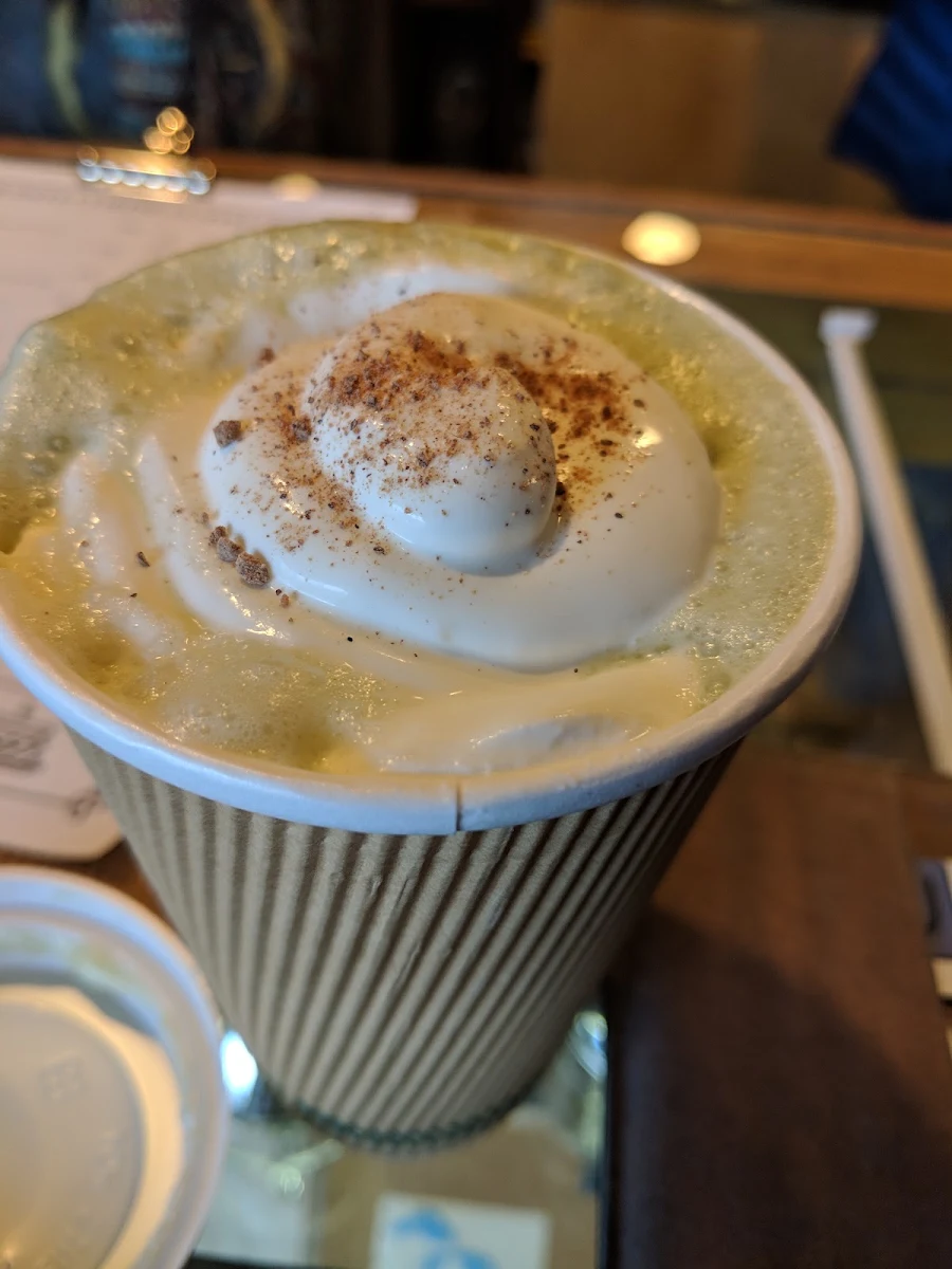 Macha Green Tea Latte with Coconut Milk