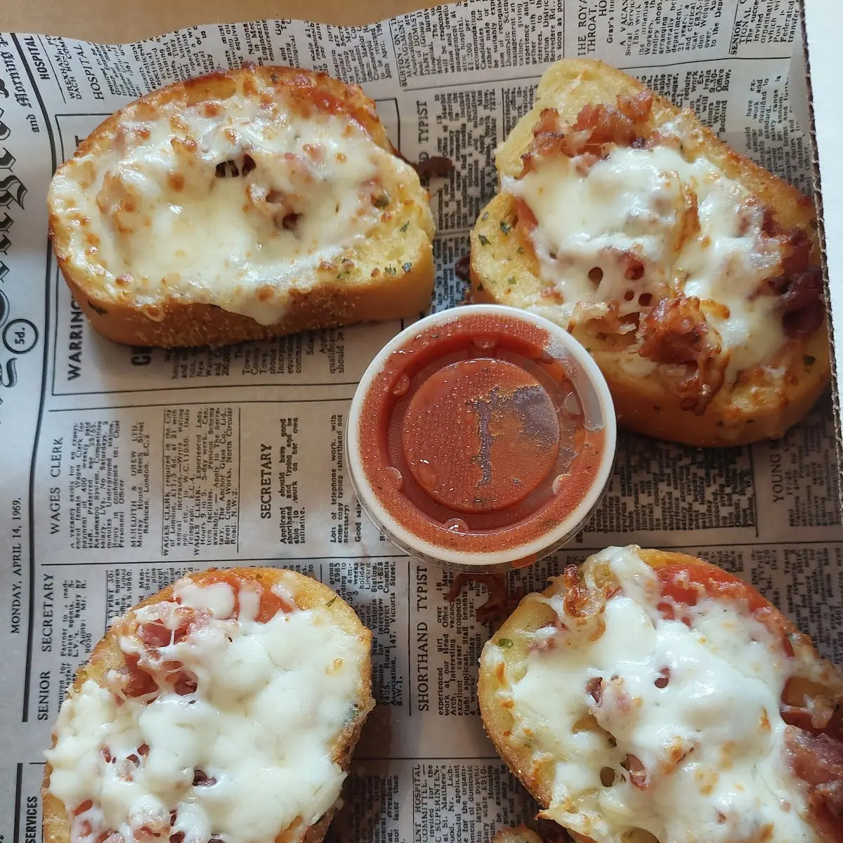 Garlic Bread Add Cheeses Peperoni and Bacon