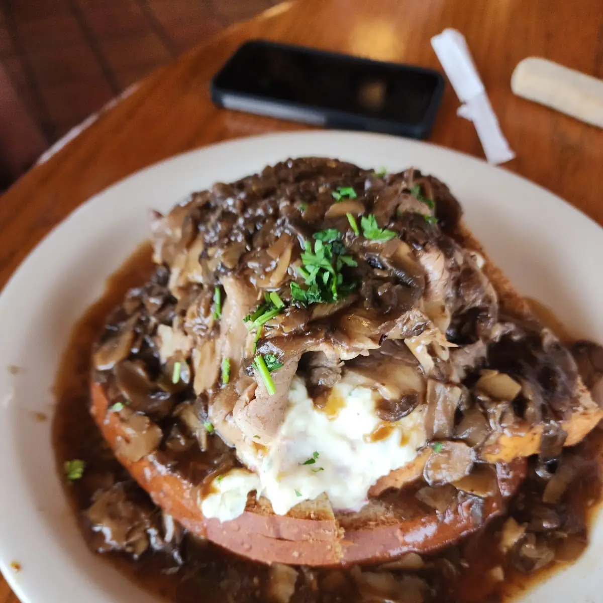 Open-Faced Prime Rib Sandwich