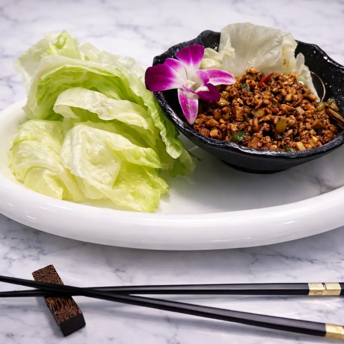 Minced Pork Lettuce Wrap