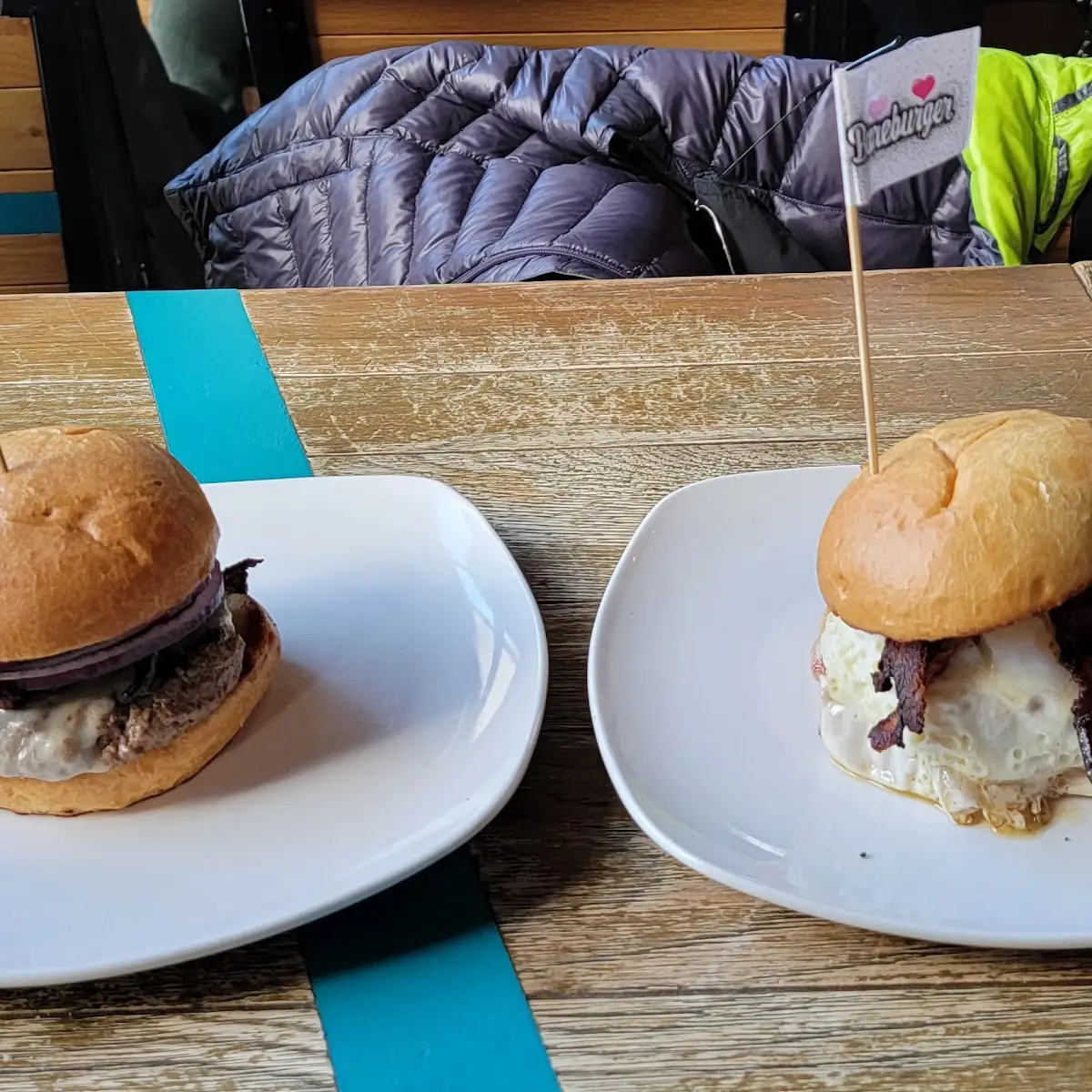 Bacon Cheeseburger with over Easy Egg