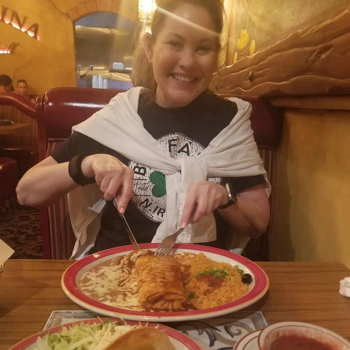 Bean Burrito and Beef Taco