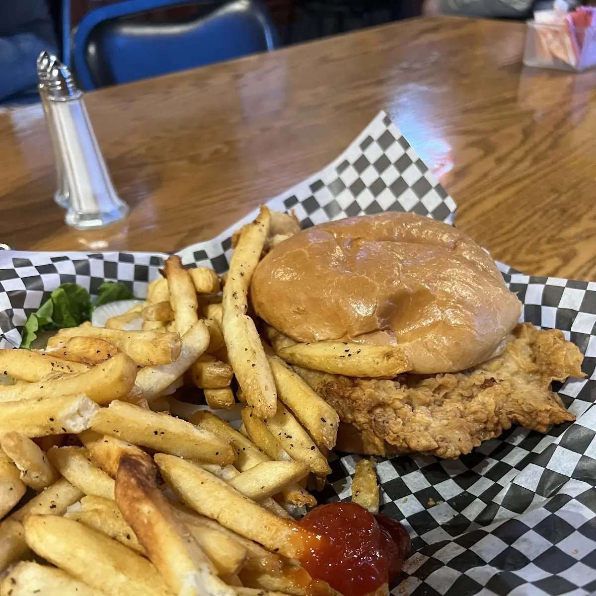 Fried Pork Sandwich with Fries