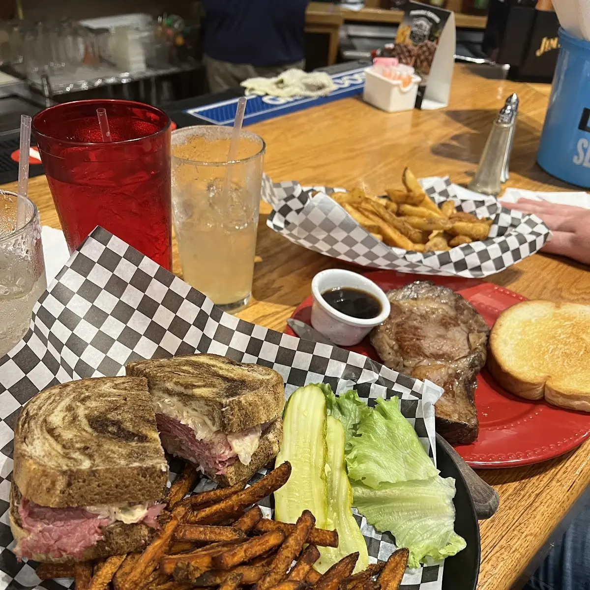 Rueben with Sweet Potato Fries