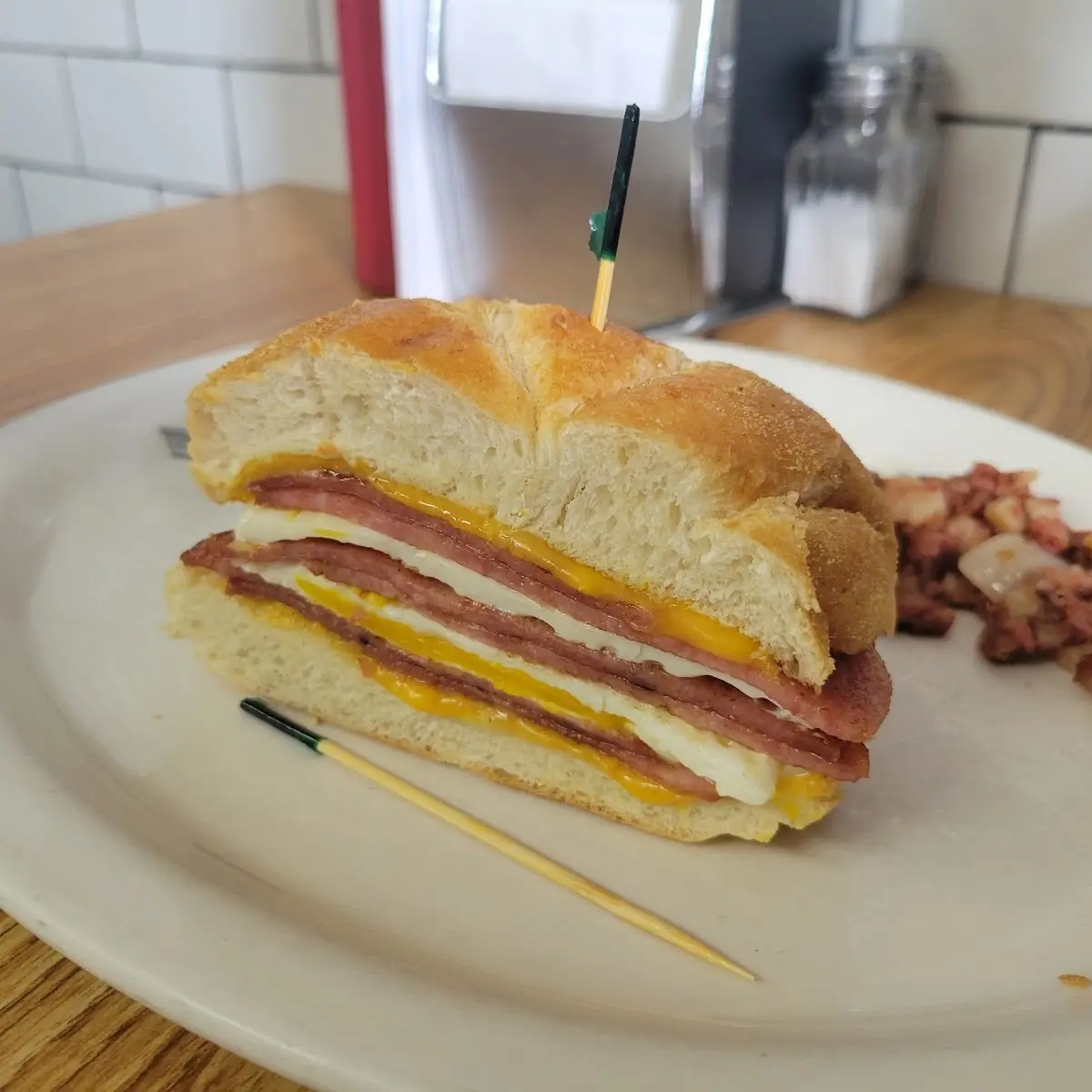 The Taylor Ham Egg and Cheese Sandwich