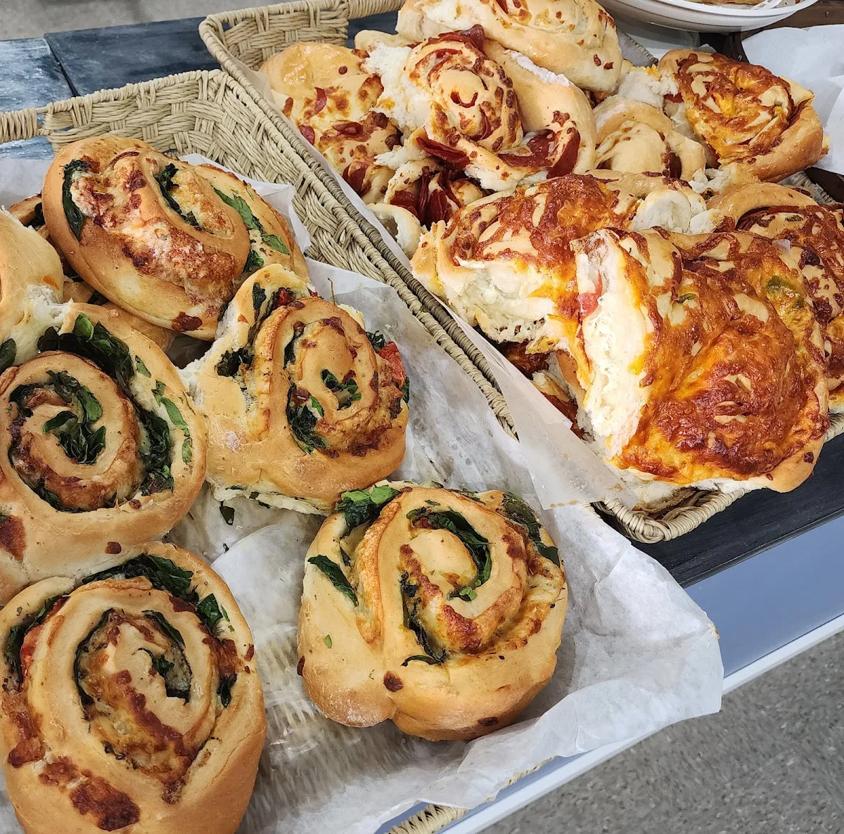 Peinetti's Spinach Florentine & Pepperoni Rolls