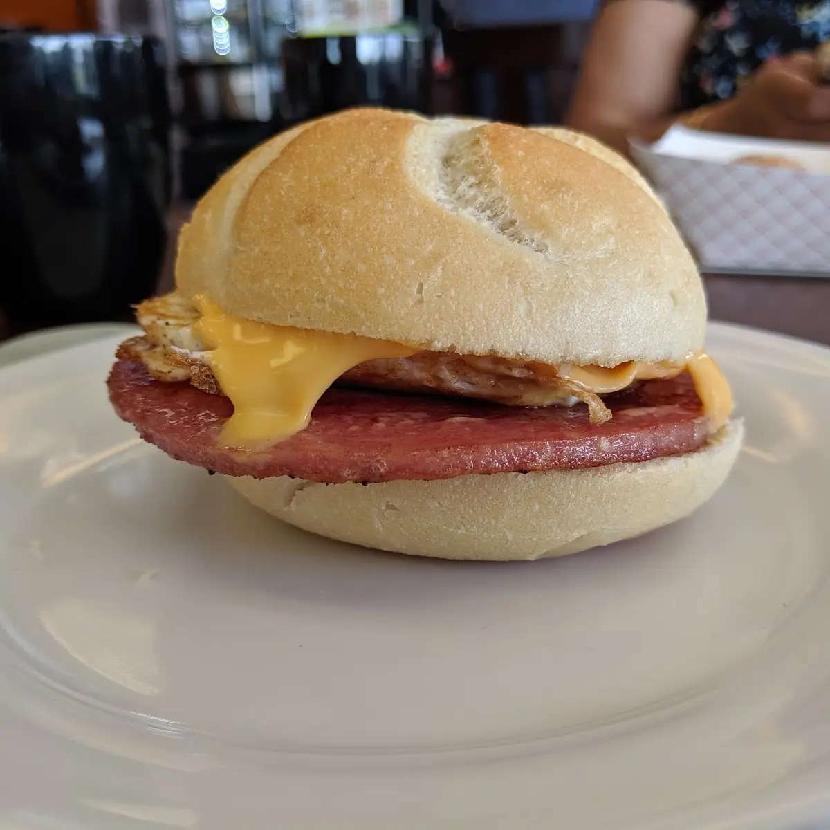 Taylor Ham Egg Cheese Kaiser Roll