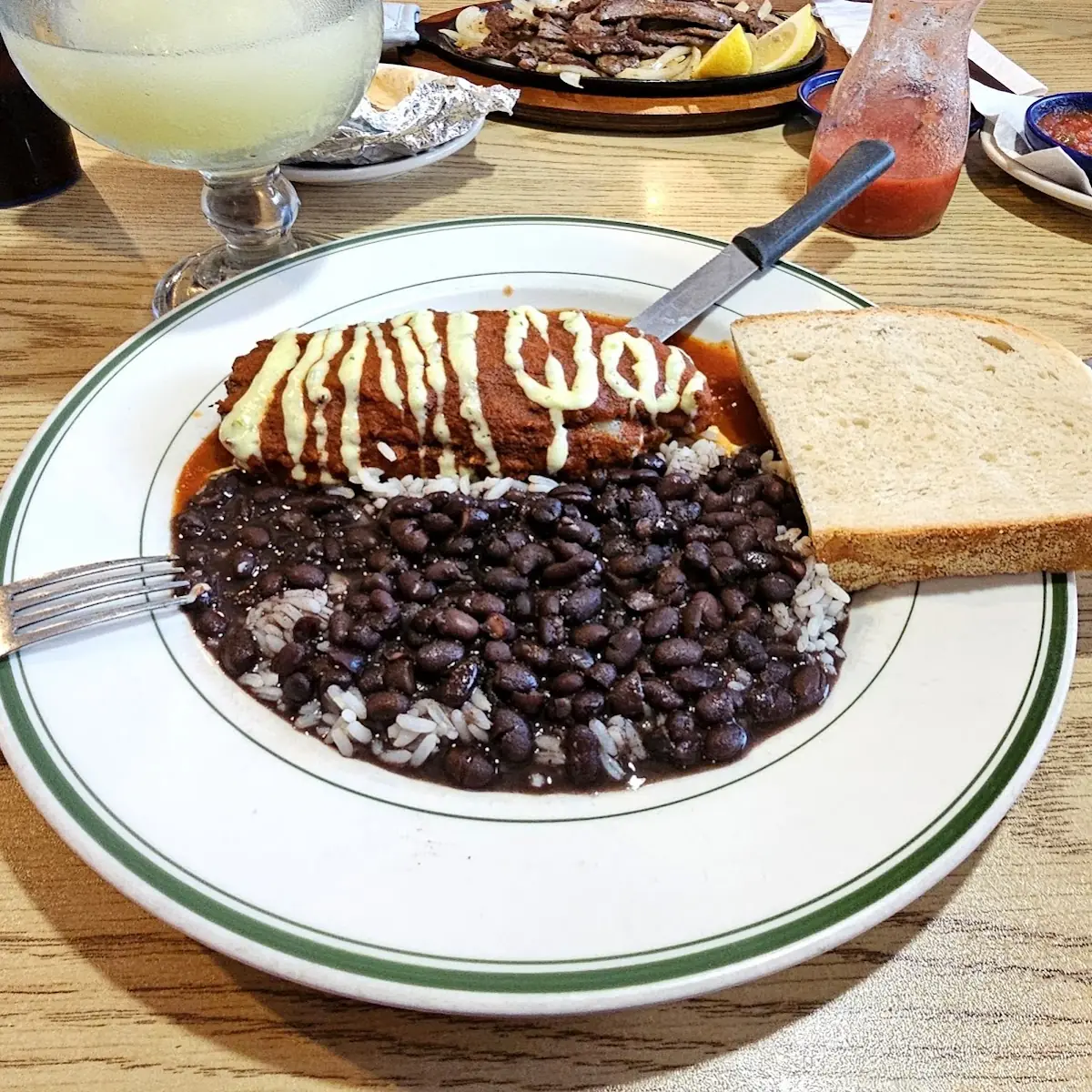 Mofongo Chicken with Black Beans and Rice