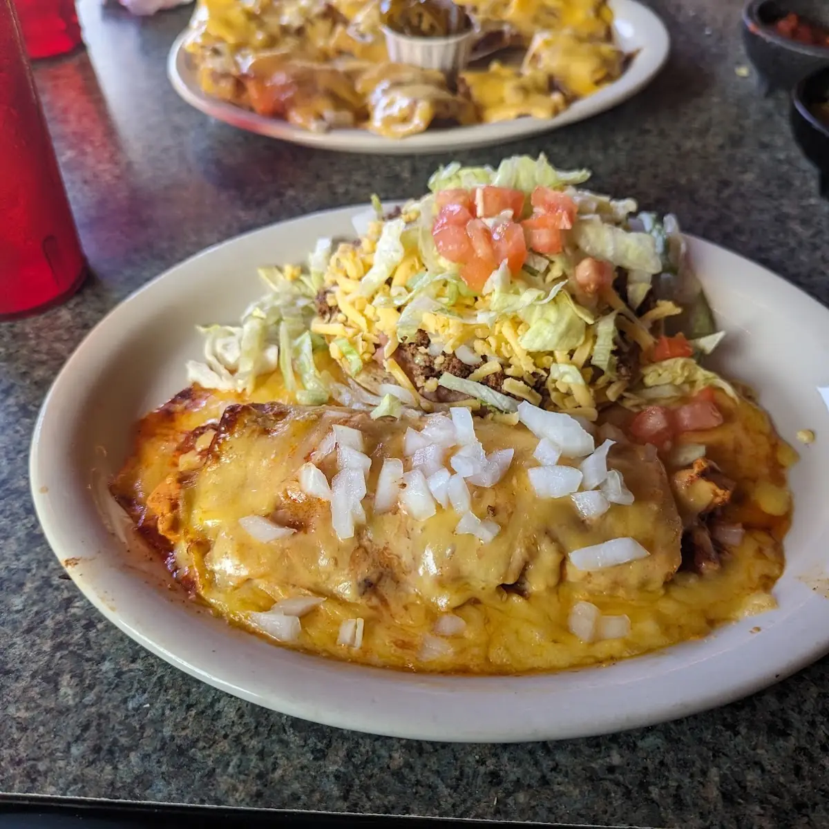 Friday Special -Chicken Burrito & Beef Tostada