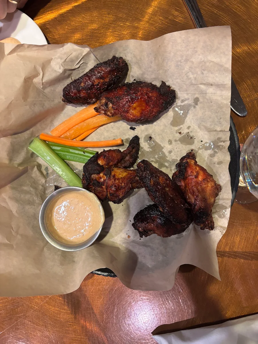 Charred Chicken Wings with Dipping Sauce