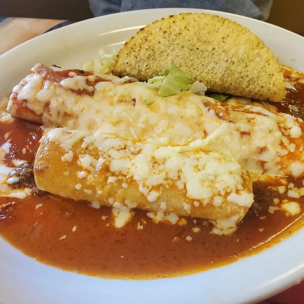 Taco Burrito and Enchilada Combo