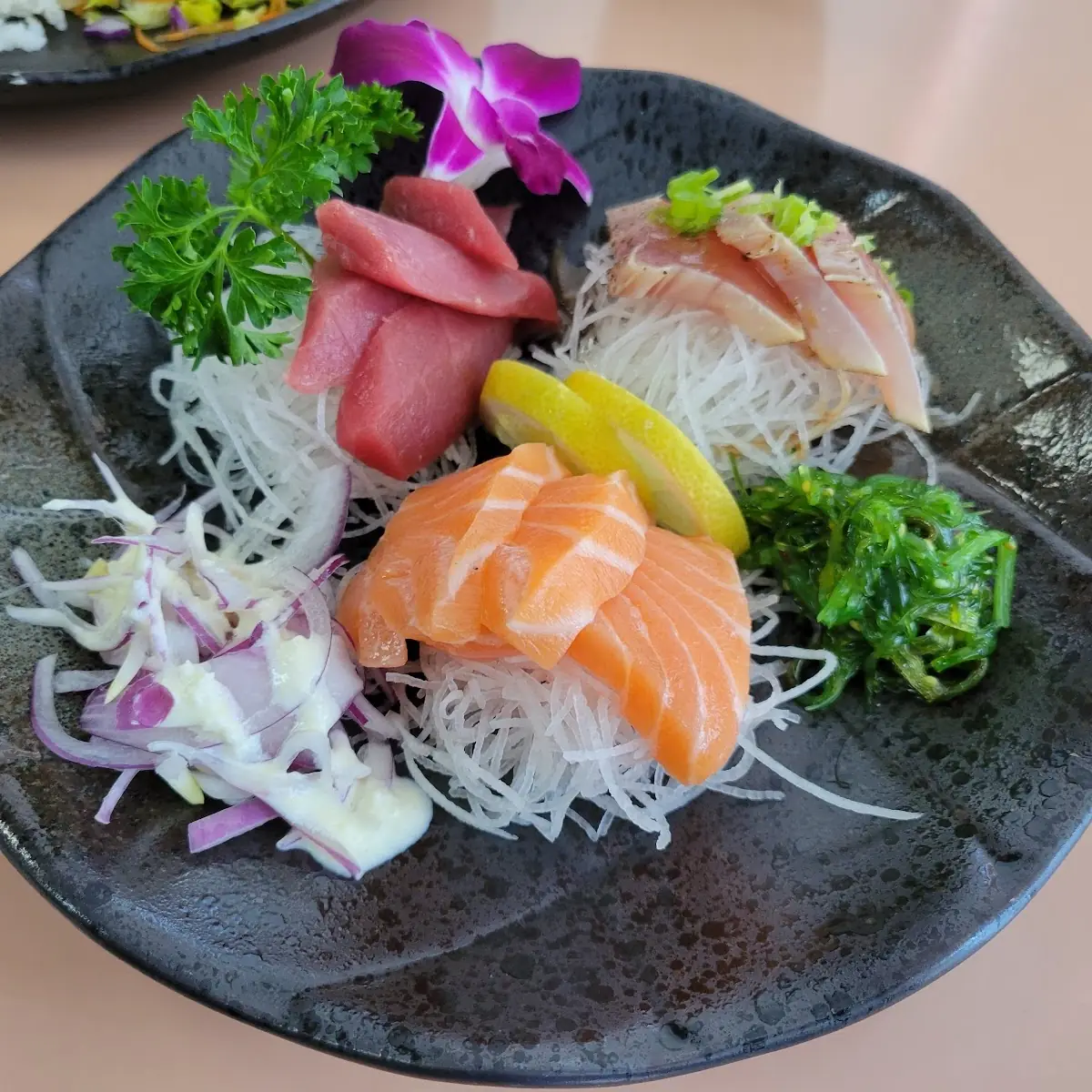 Salmon sashimi