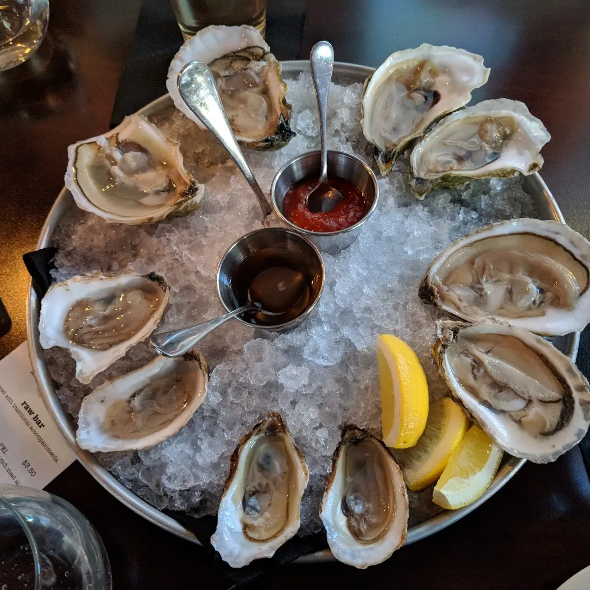 Fresh Oysters Served on Ice