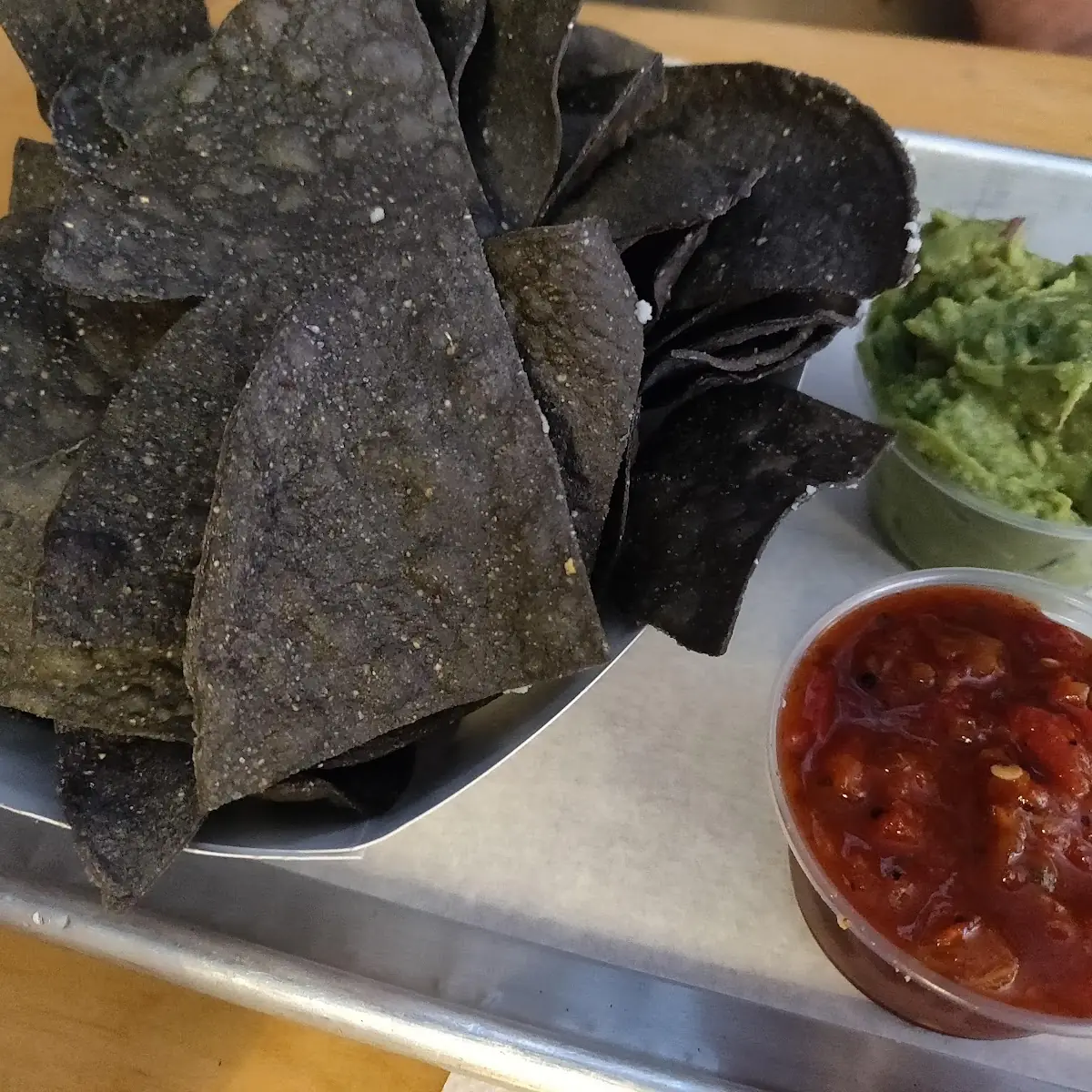 Black Corn Chips & Salsa Dips