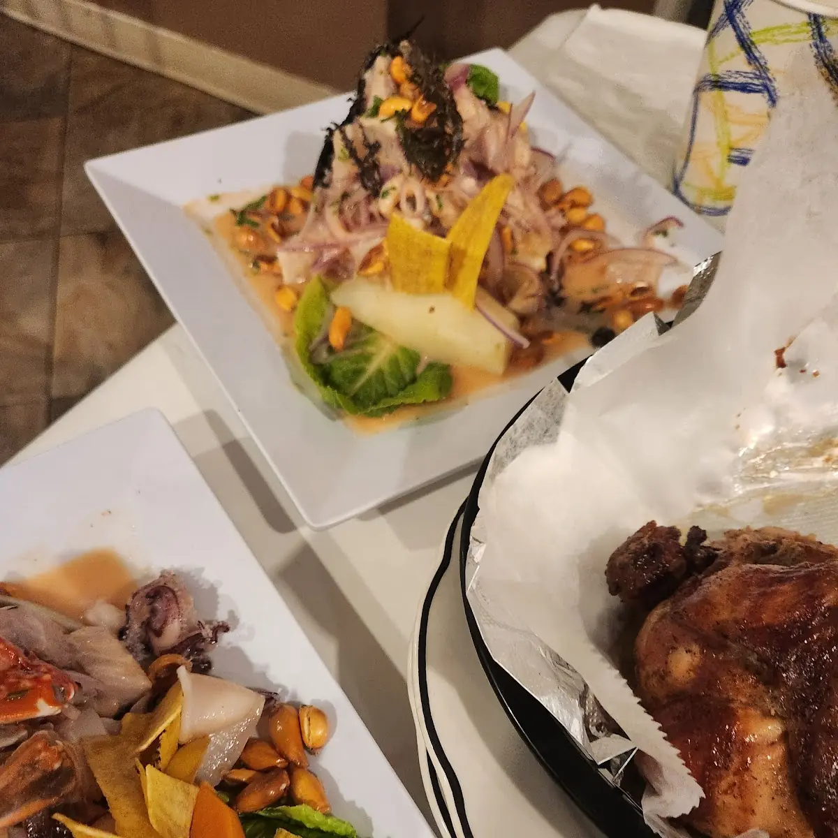 Ceviche Mixto and Pollo a La Brasa