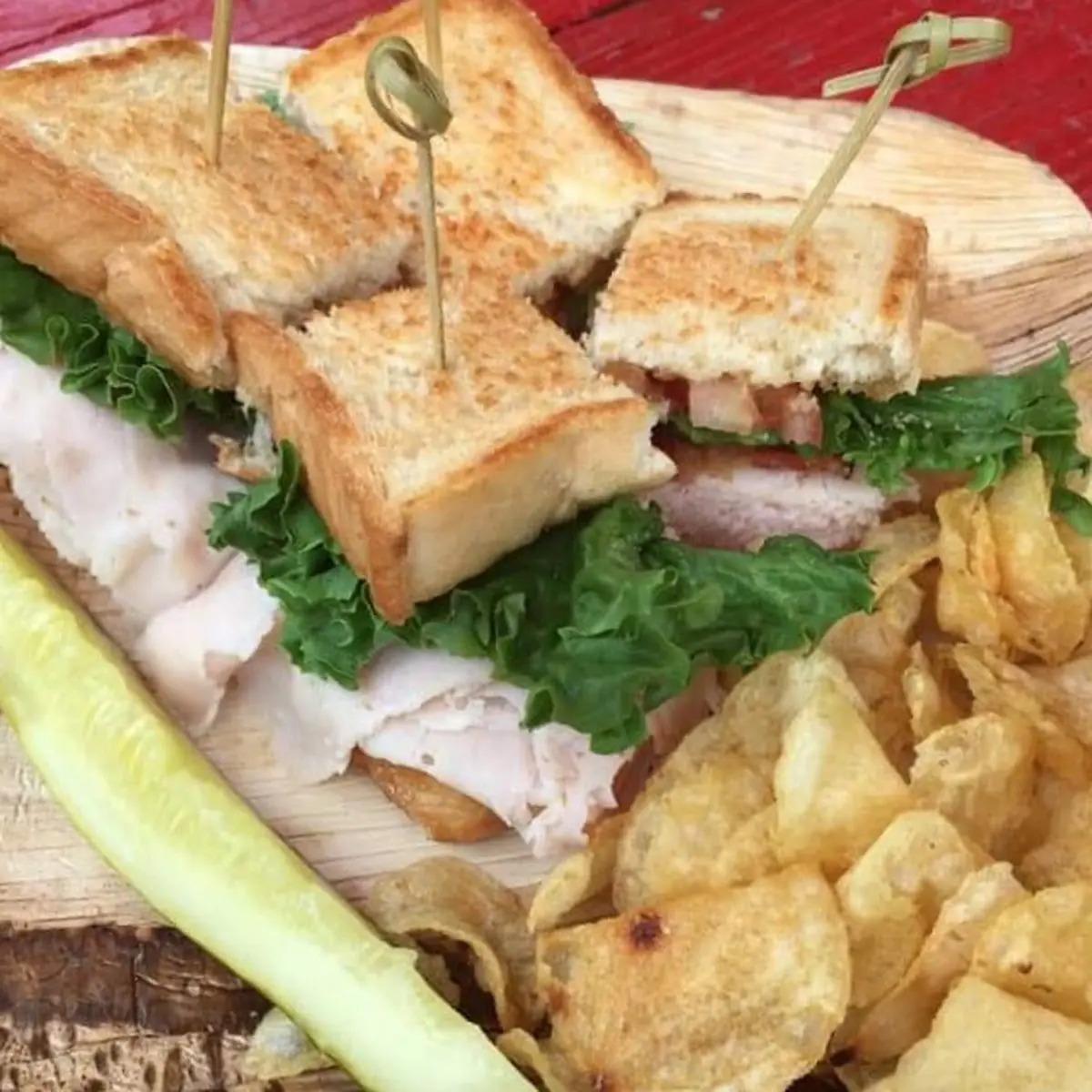 Turkey Club Sandwich with Chips