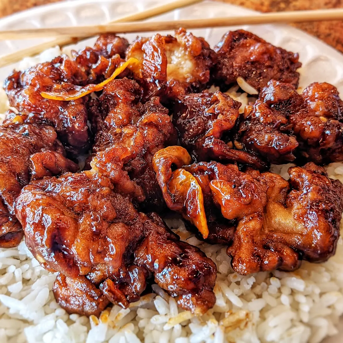 Orange Chicken with White Rice