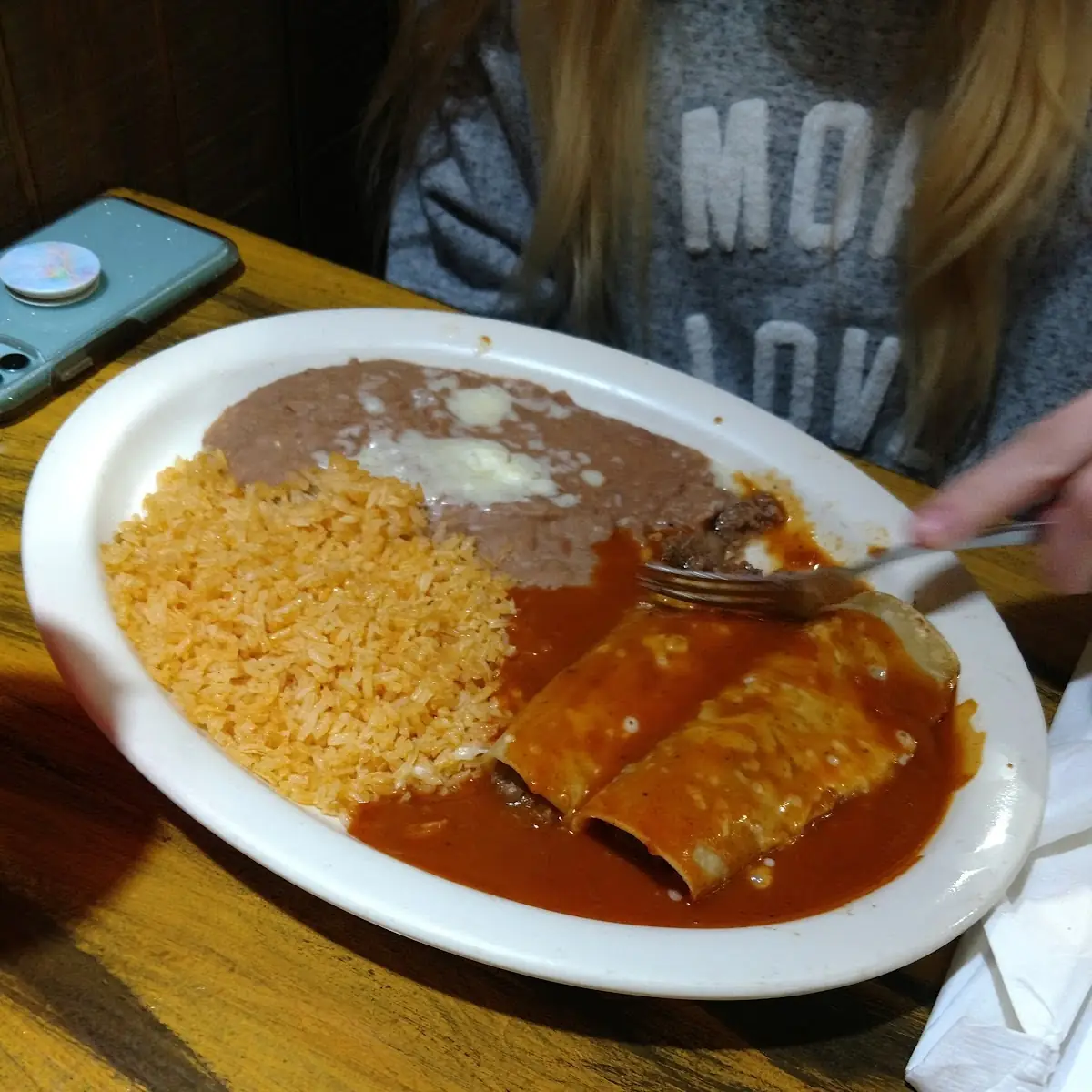Burrito Enchilada Rice and Beans