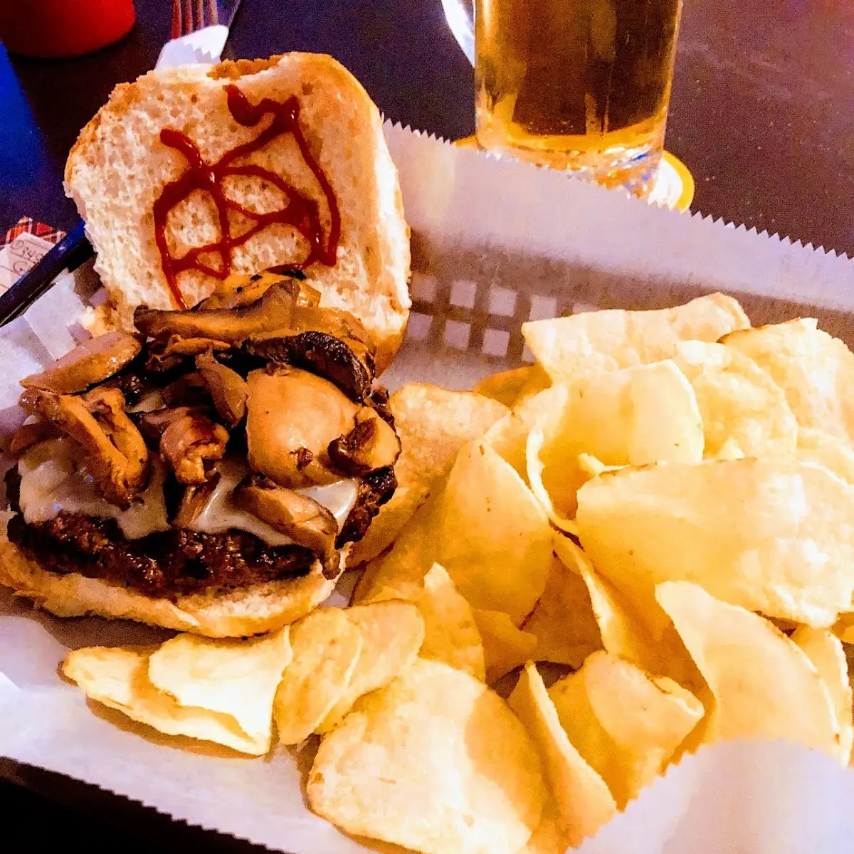 Mushroom Swiss Burger