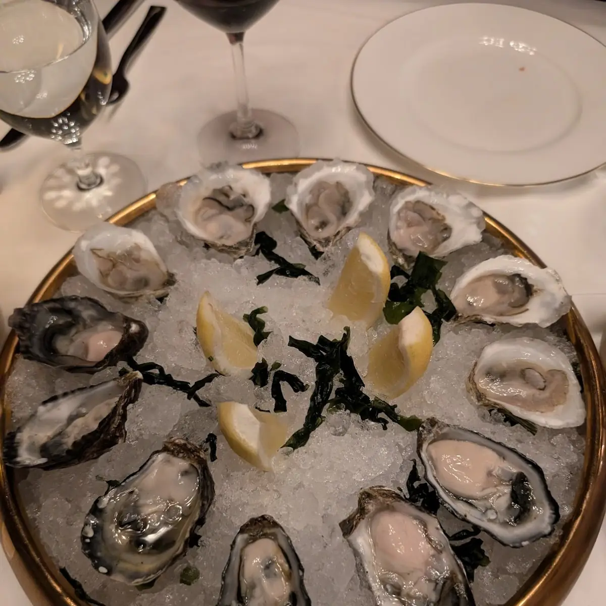 Fresh Oysters on Ice Platter