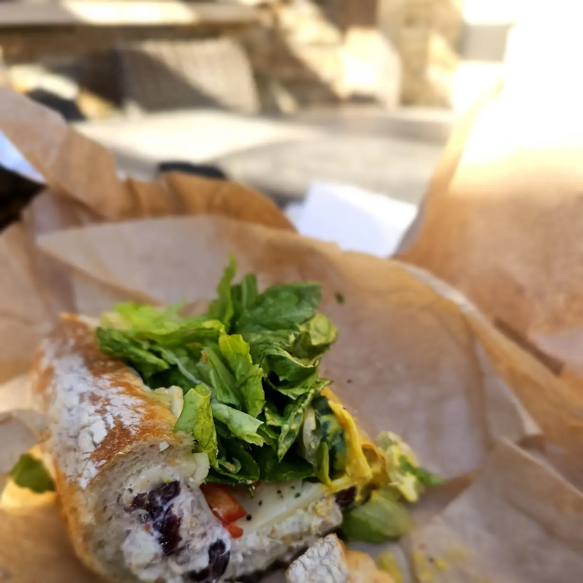 Chicken Salad on Sourdough Baguette