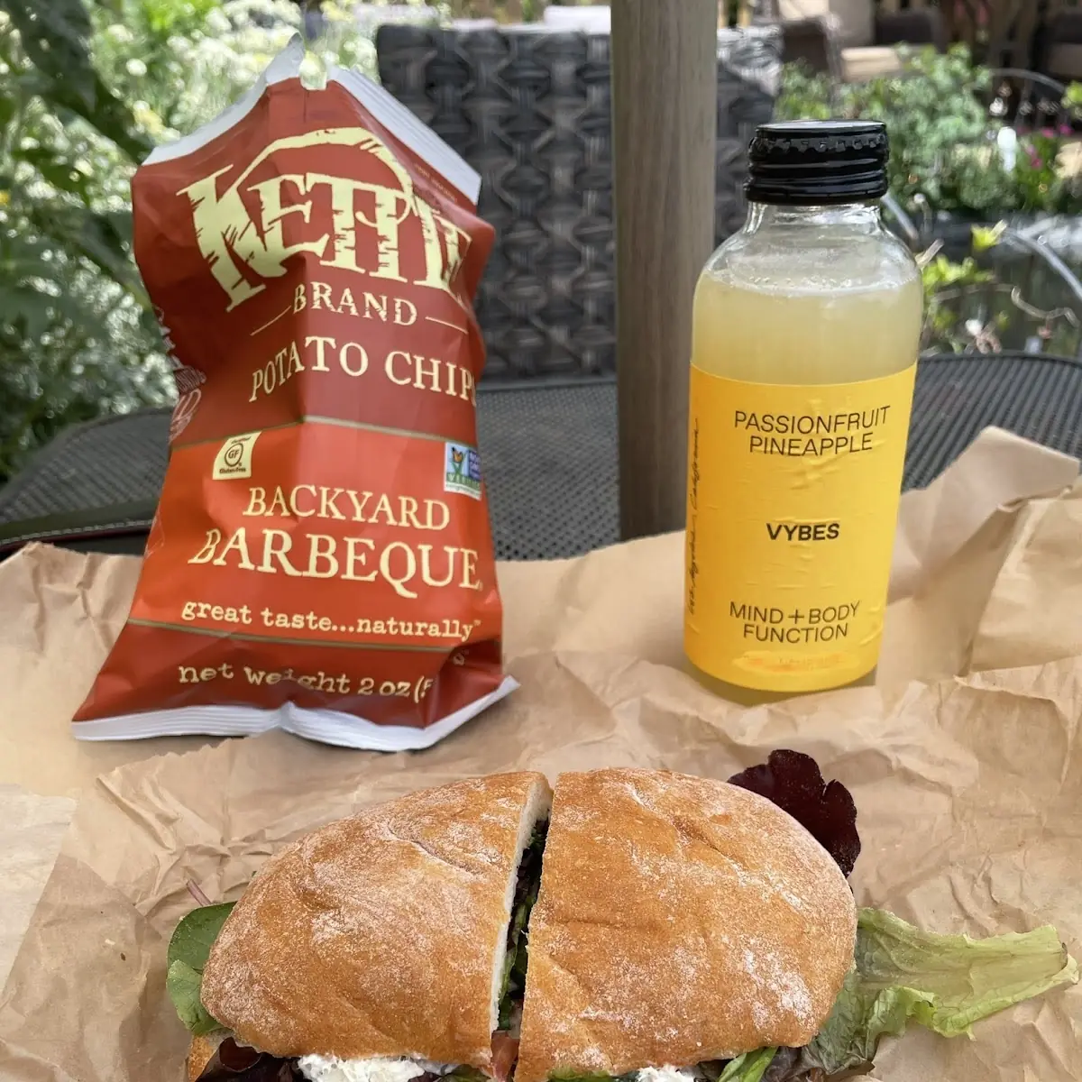 Chip Chicken Salad Sandwich Drink