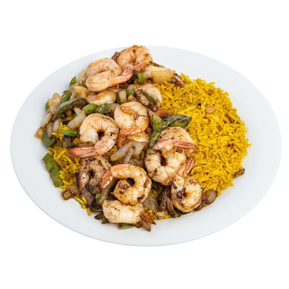 2 Mix Fried Fish & Shrimp over Rice
