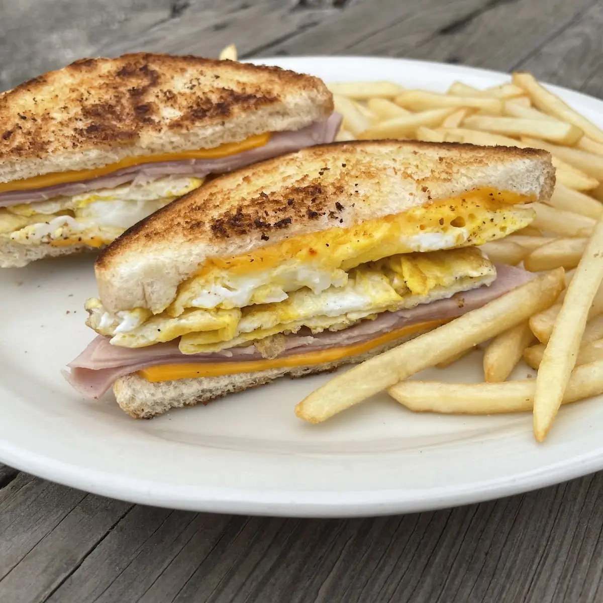2 Egg 2 Meat and Hash Brown with Bread