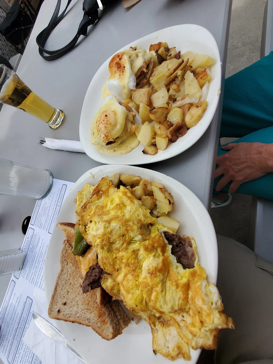 Philly Steak Omelette and Eggs Benedict