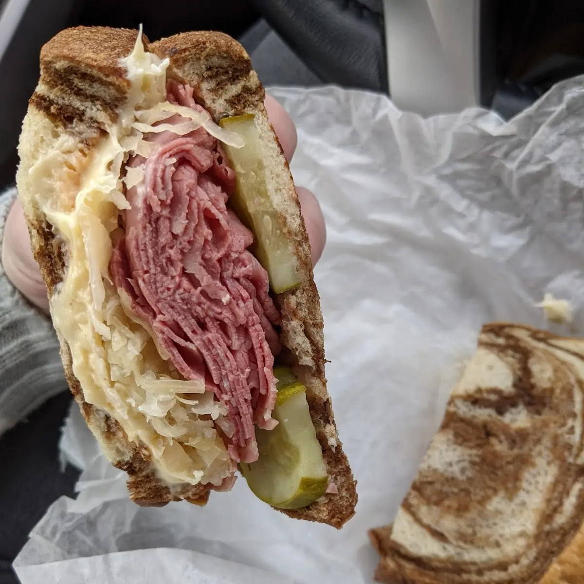 Reuben on Marbled Rye
