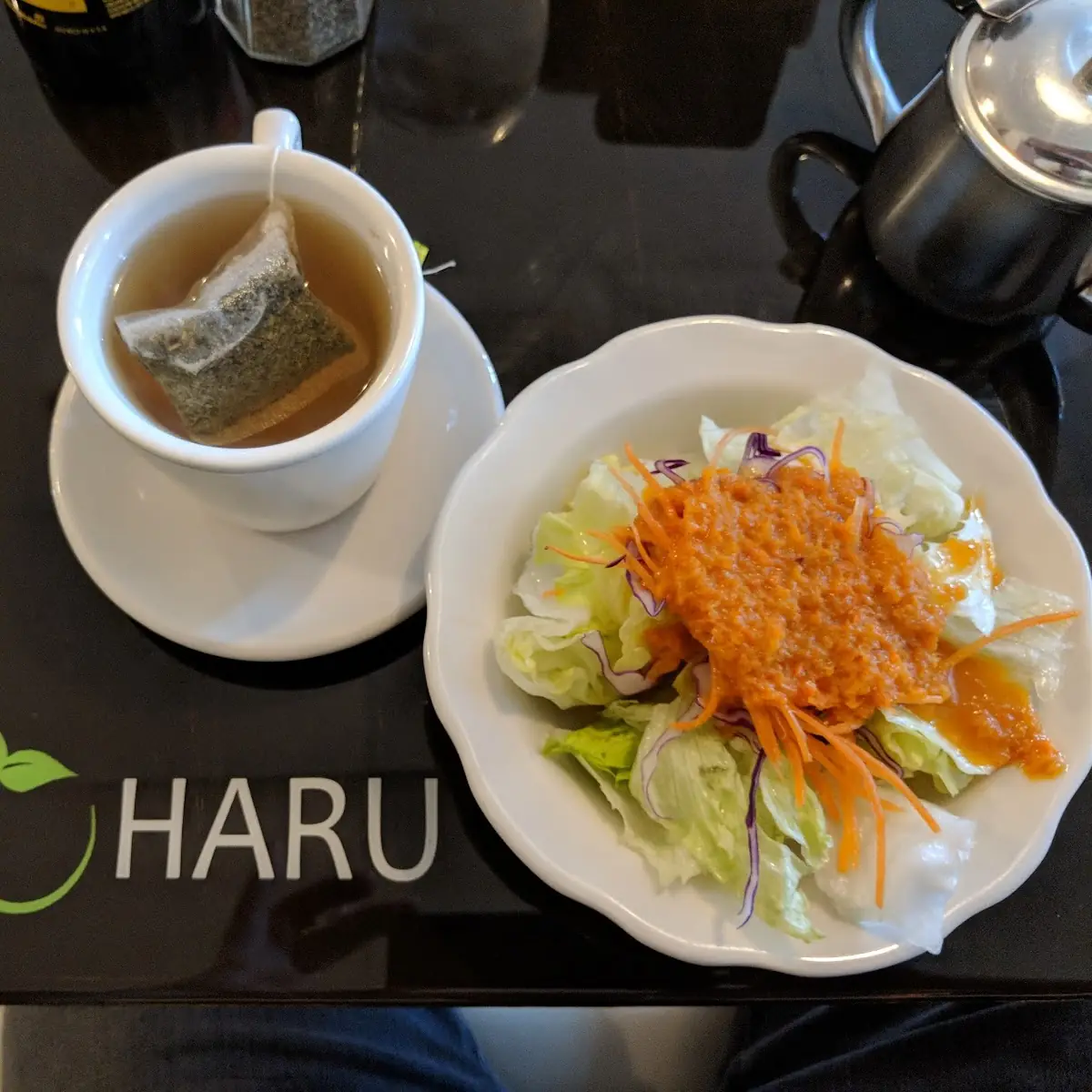 Ginger Salad and Green Tea