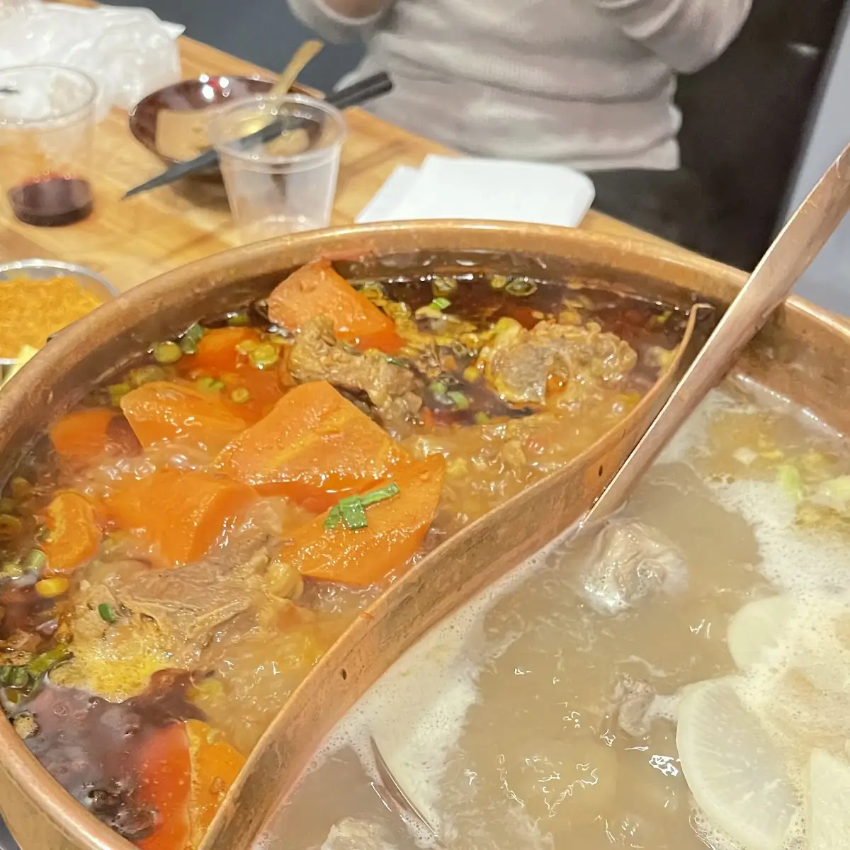 Split Hot Pot with Lamb Ribs