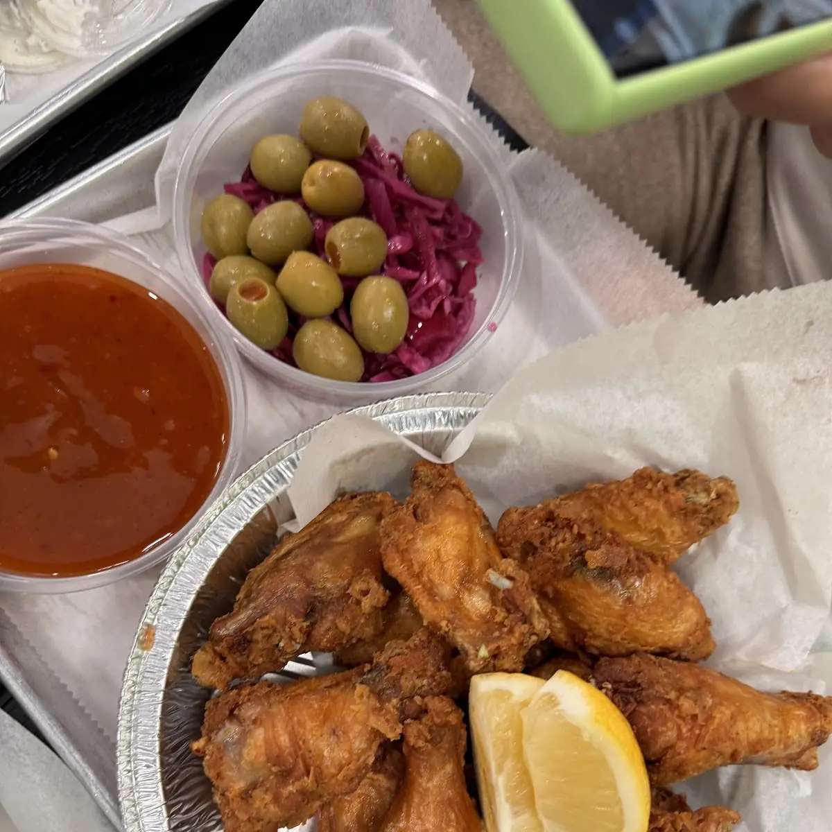 Chicken Wings and Side Salad