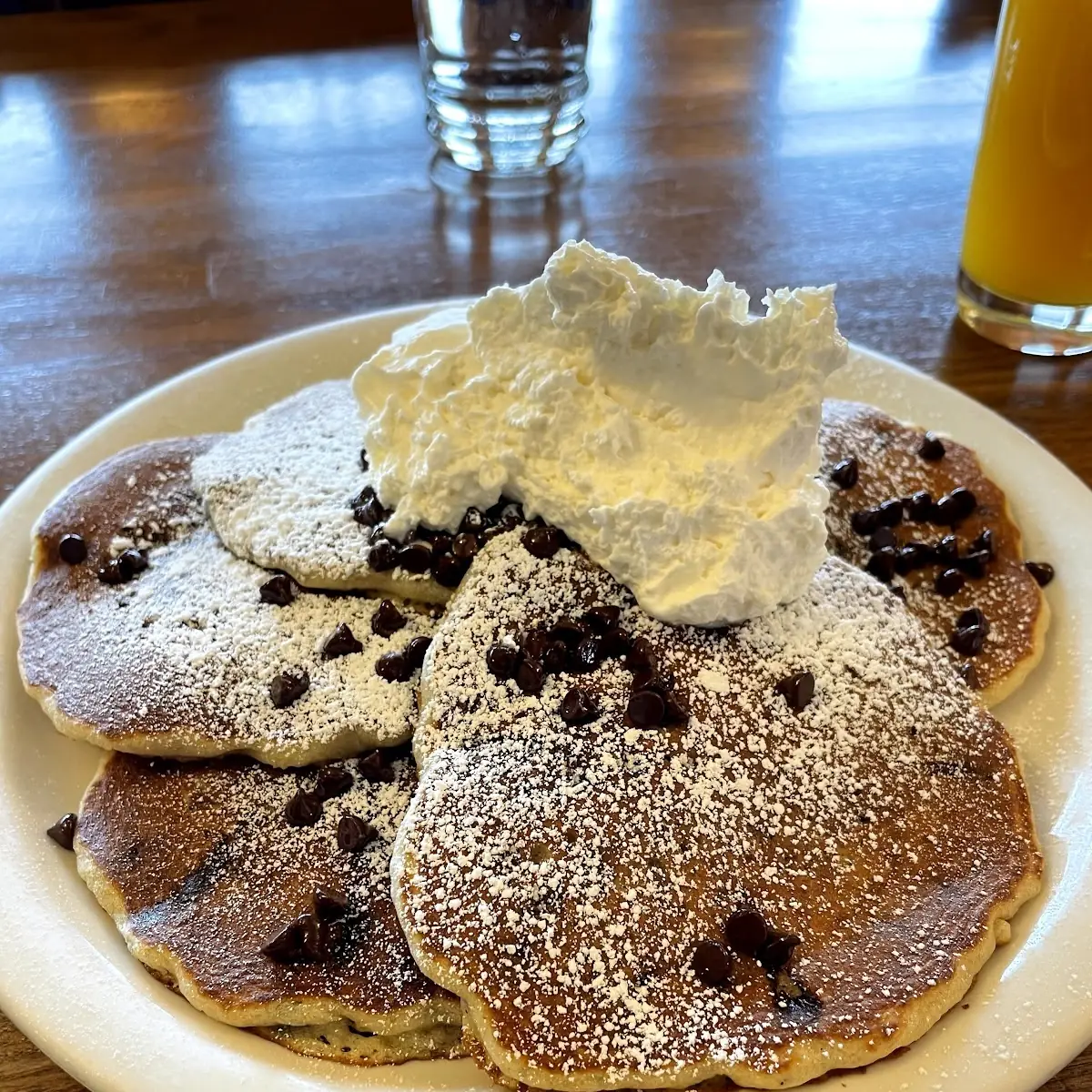 Buttermilk Pancakes with Powdered Sugar