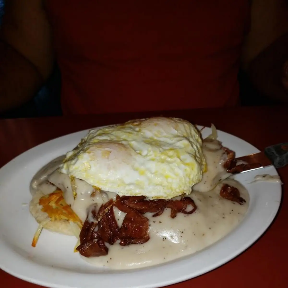 Hash Browns Bacon Chicken Fried Steak Gravy