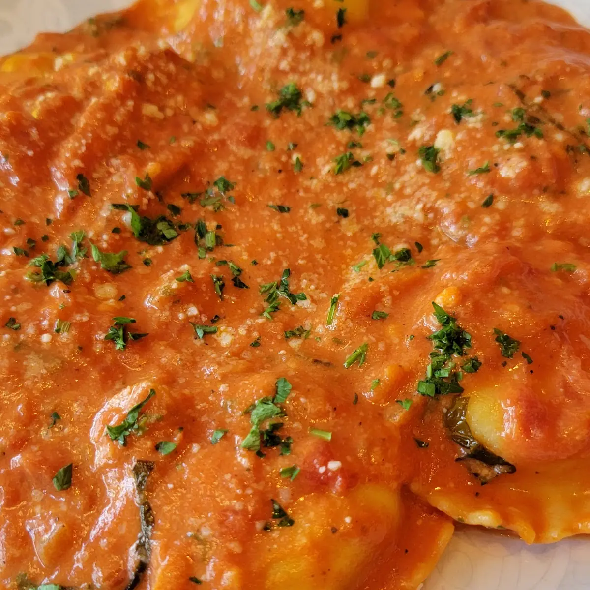 Lobster Ravioli with Vodka Sauce