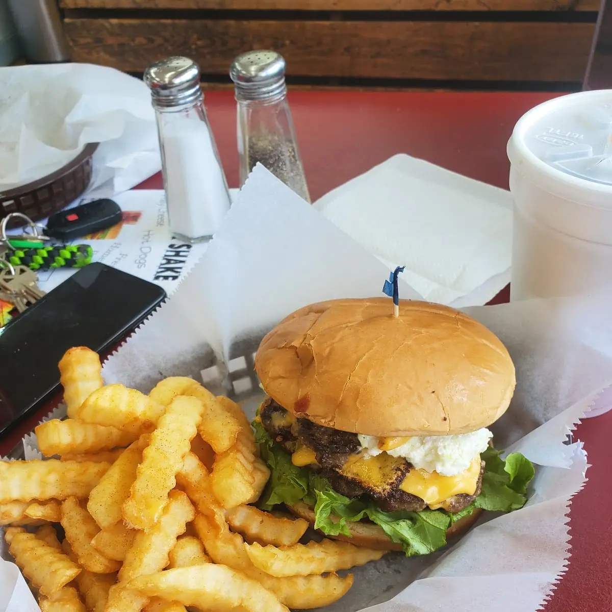 The Double Cheeseburger Combo Everything Add Slaw