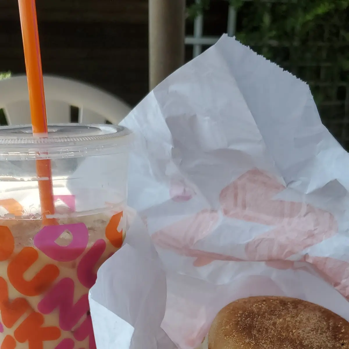 Iced Coffee and Impossible Sausage Biscuit