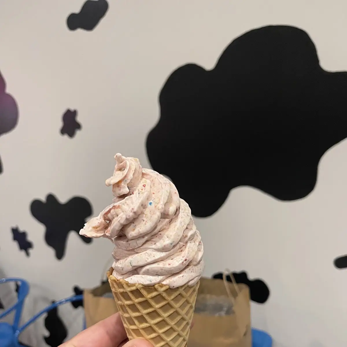 Strawberry Ice Cream with Fruity Pebbles