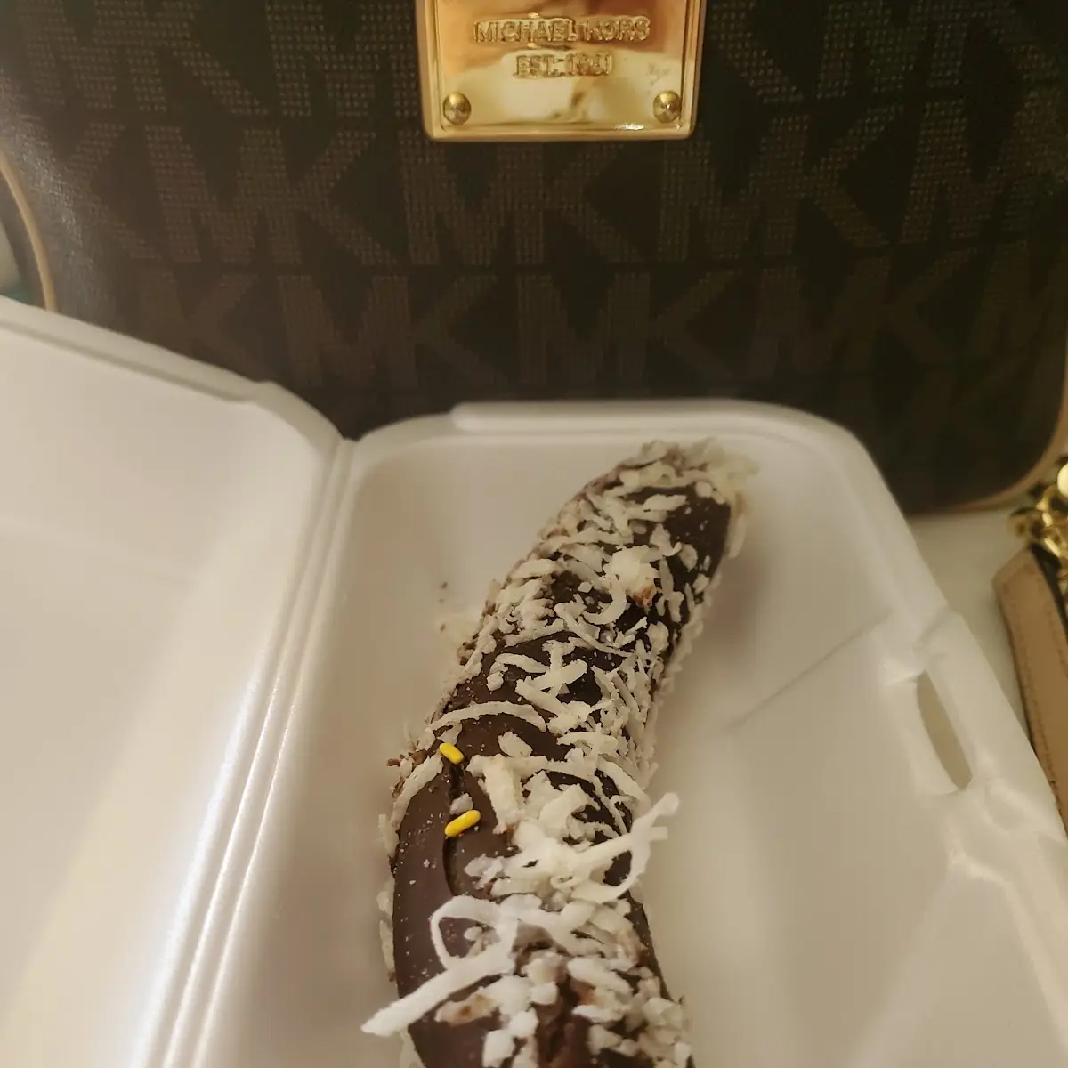 Chocolate Covered Banana Covered in Coconut