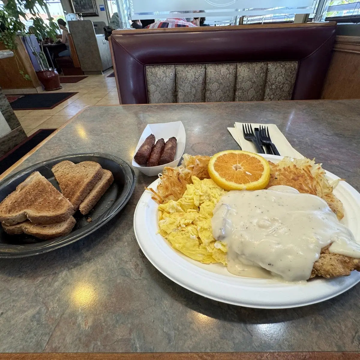 Chicken Fried Steak & Eggs Breakfast Plato