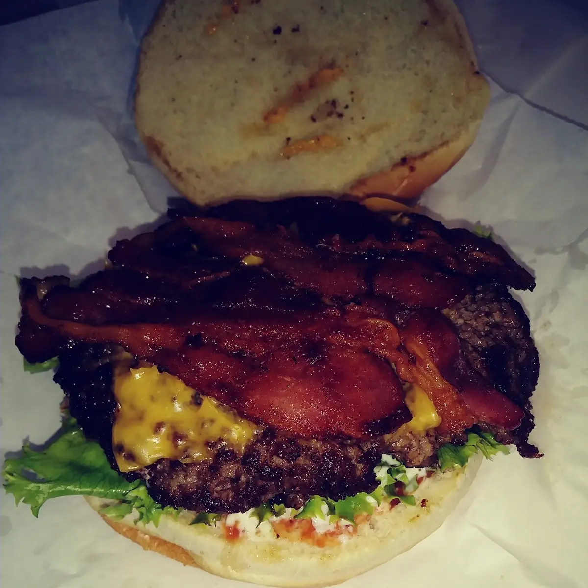 Bacon Cheeseburger with Slaw