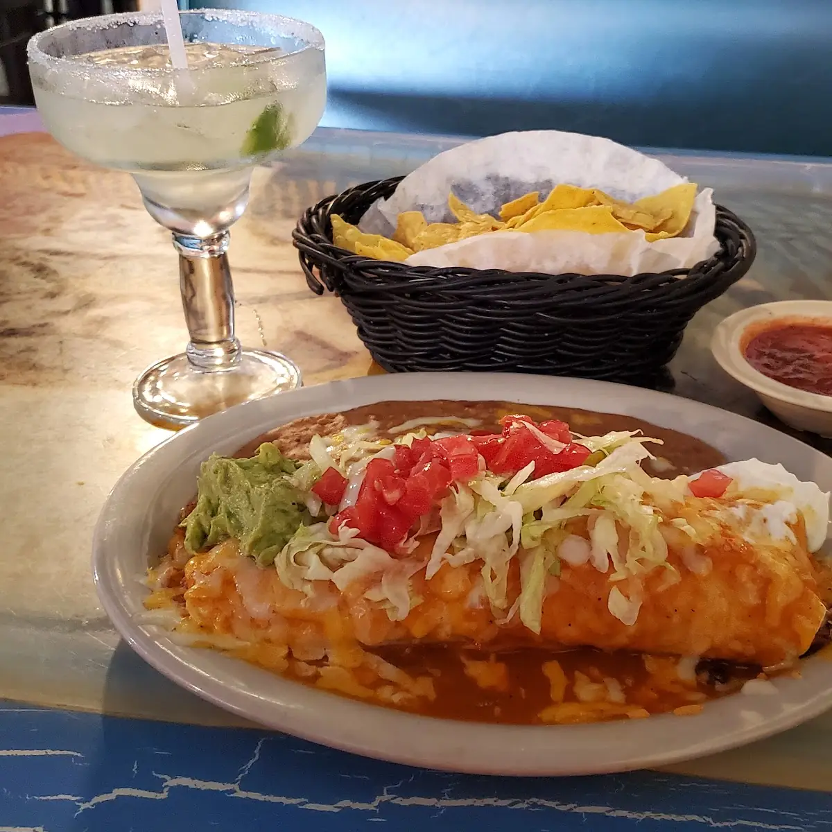 Enchilada Tostada & Chile Relleno