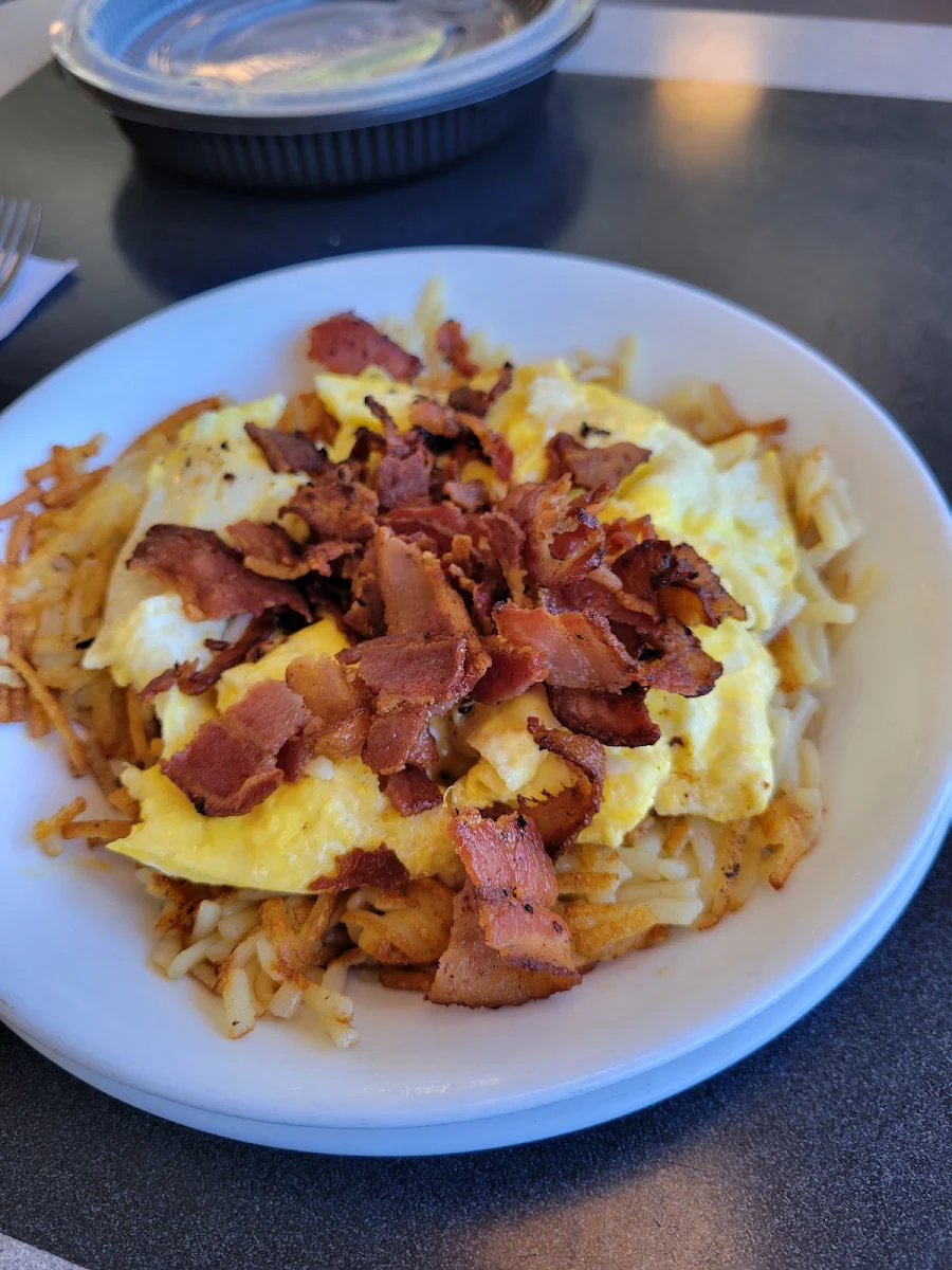 Scrambled Eggs and Crispy Bacon