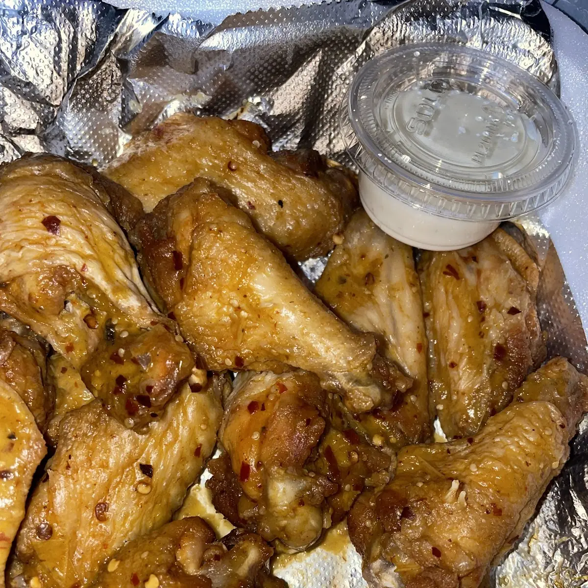 Habanero Wings with Ranch Dipping Sauce