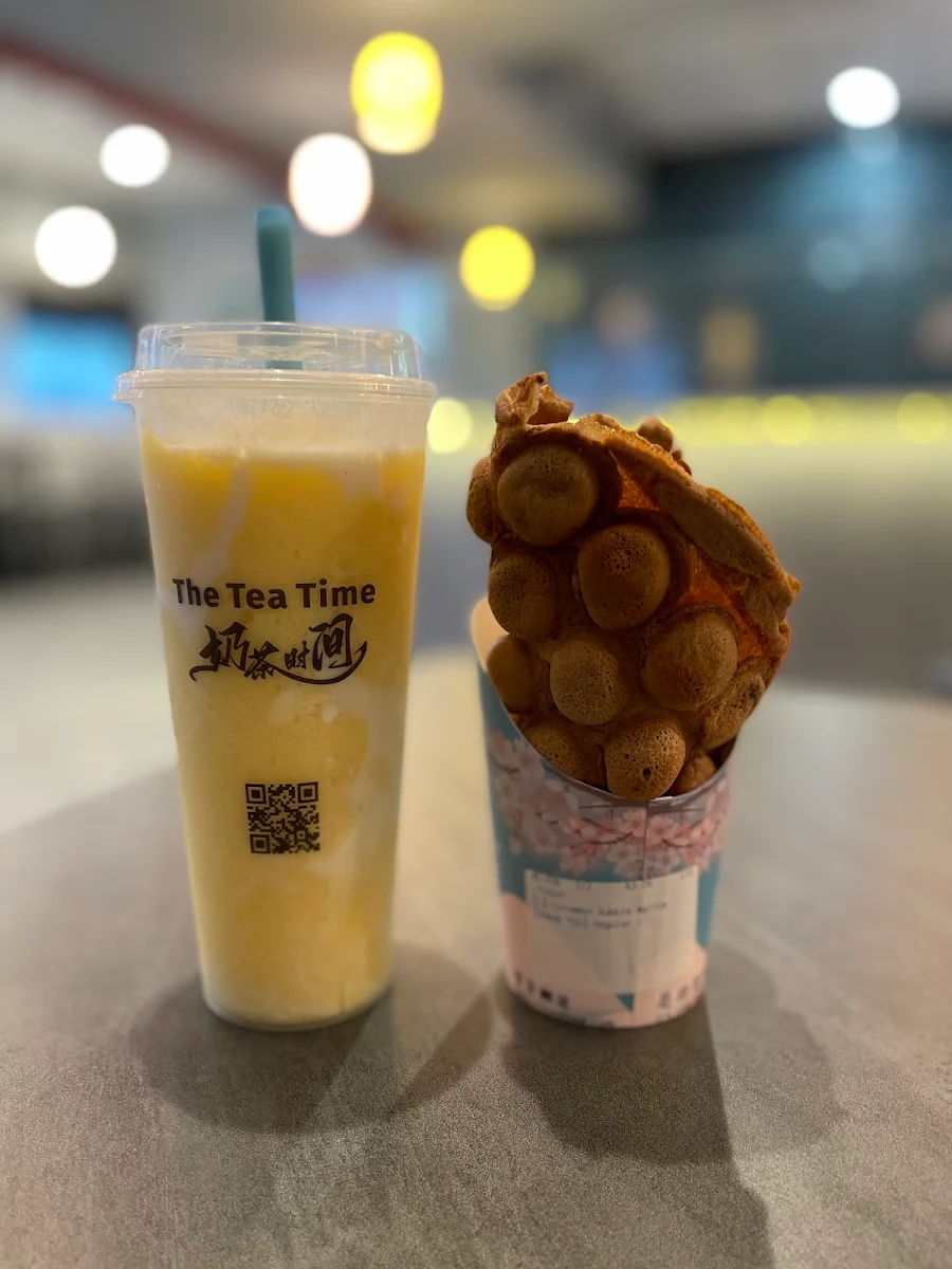 Green Tea Bubble Waffle