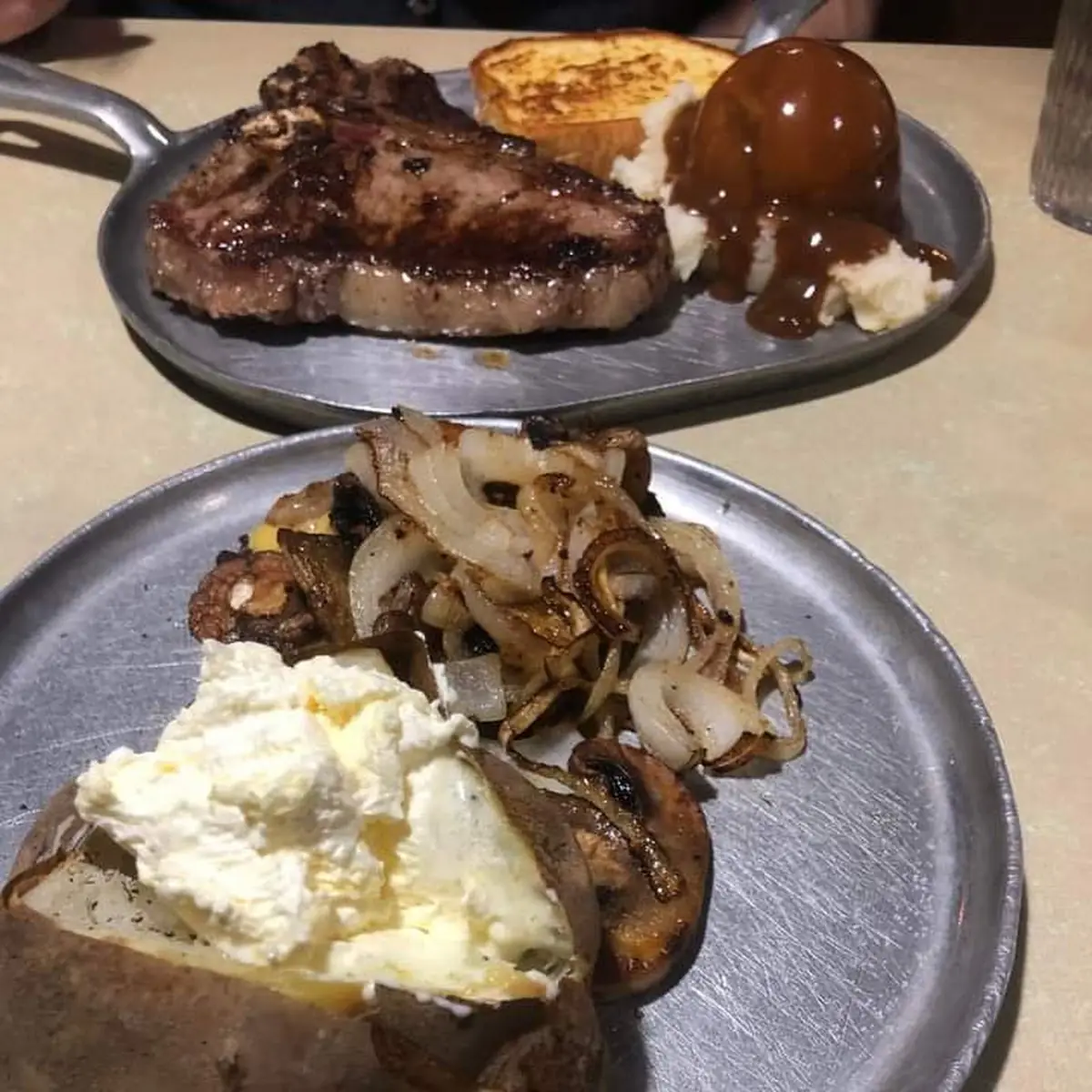 Chopped Steak Baked Potato