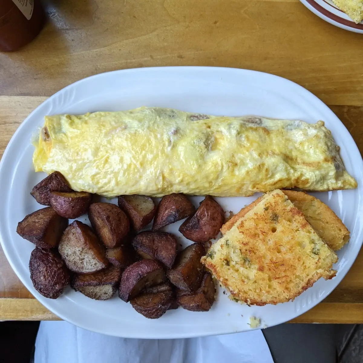 Sausage Provolone Caramelized Onion Bell Pepper Omelette Special