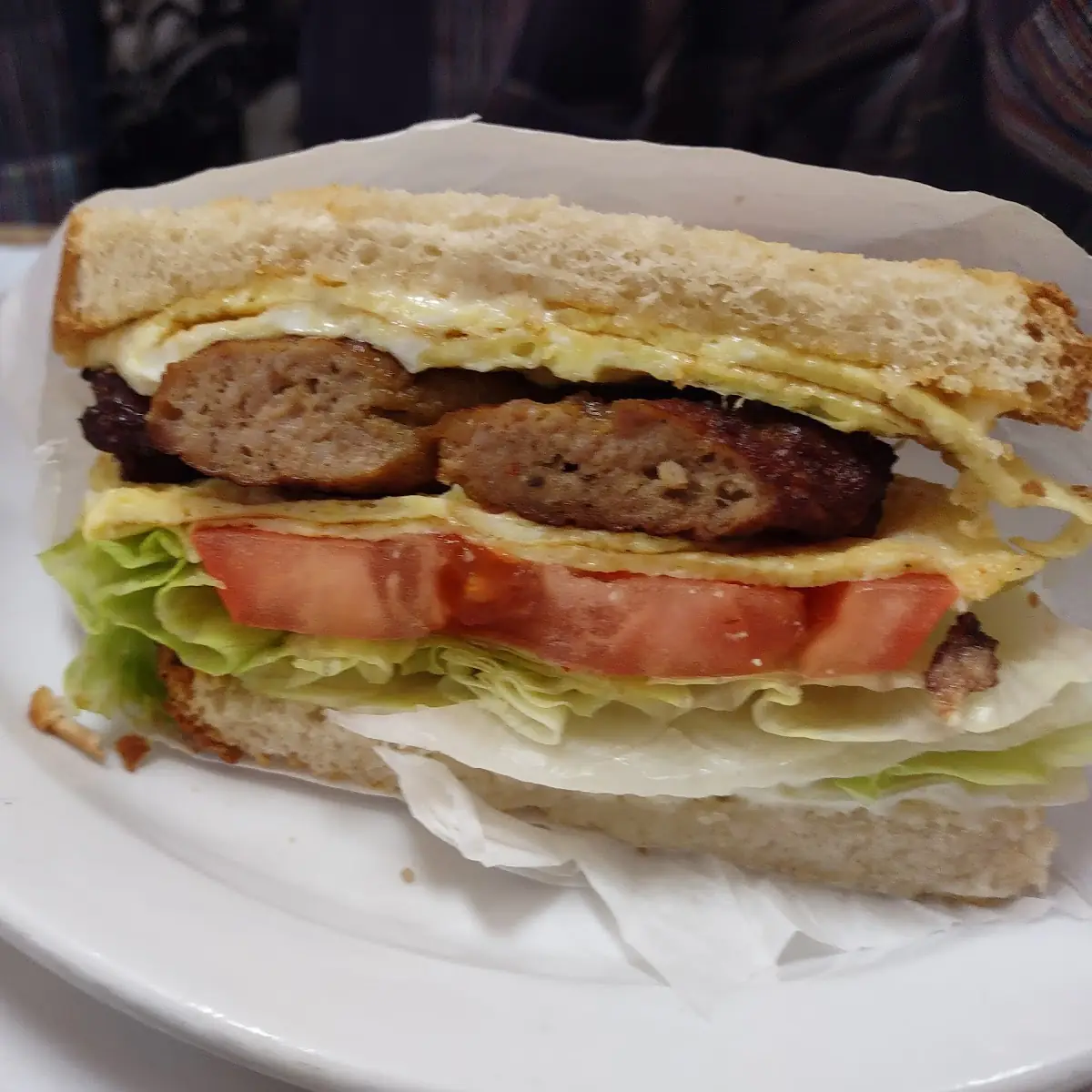 Sourdough Sausage Breakfast Sandwich